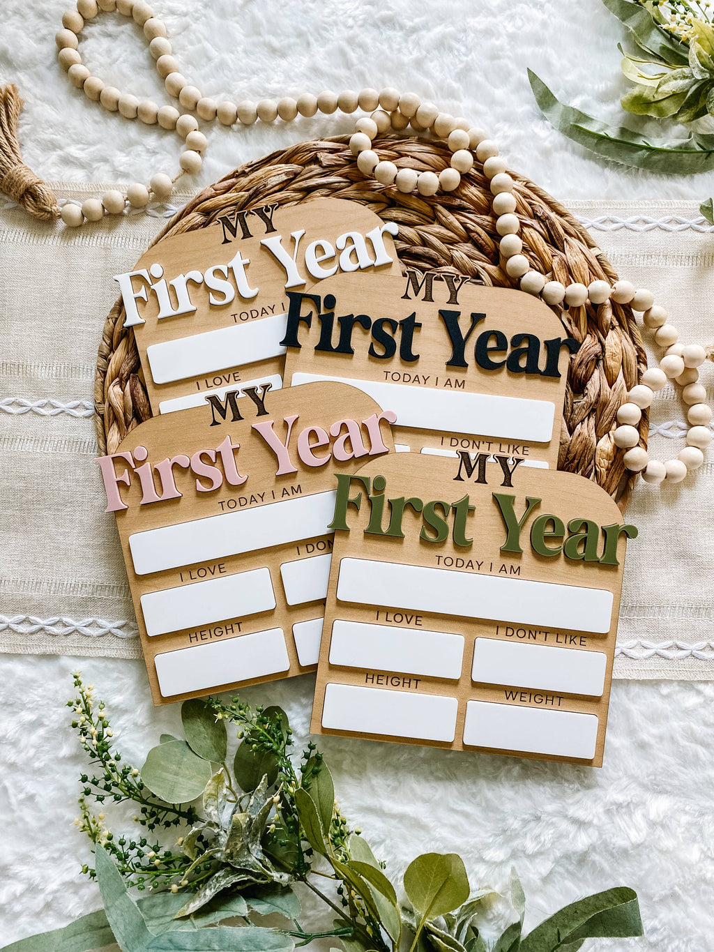 First Year Monthly Milestone Stat Board