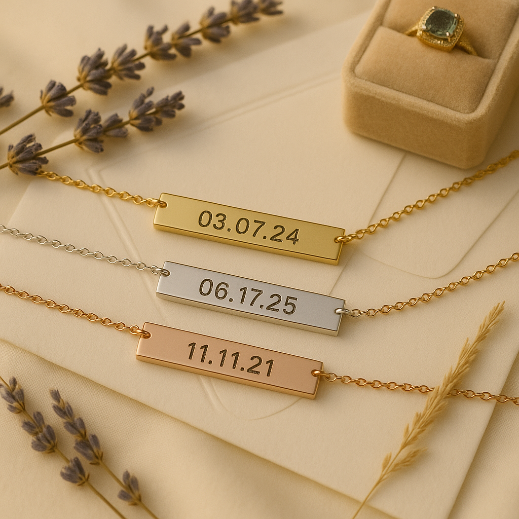 Horizontal Bar Necklace (no heart)