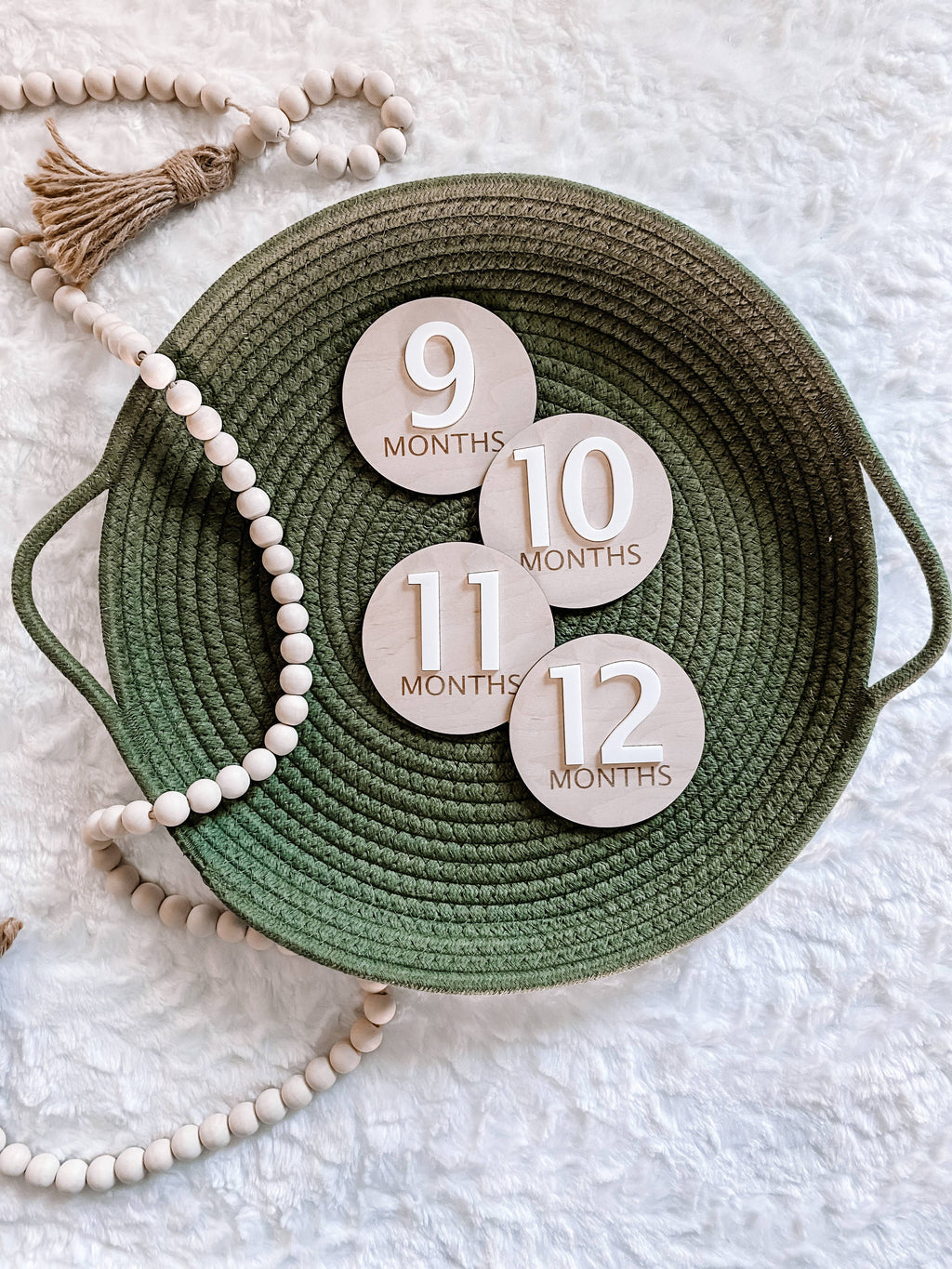 3D Wooden Monthly Milestone Set - Sleek Modern