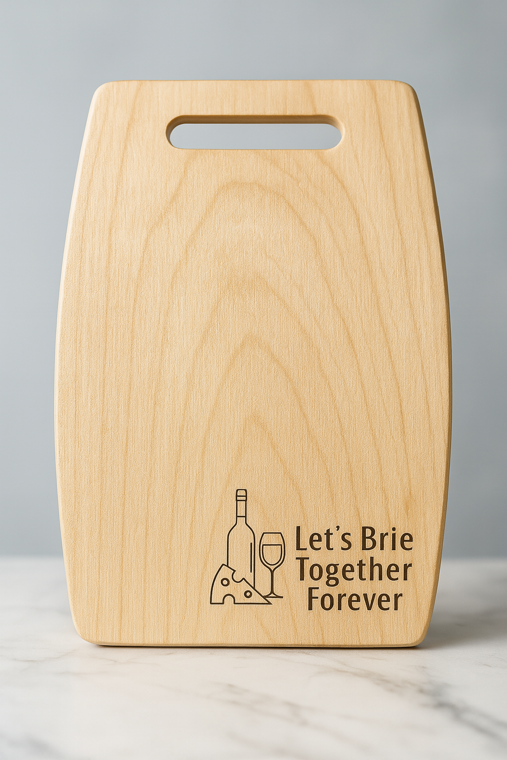 Wood Cutting Board Cutout with Wider Middle