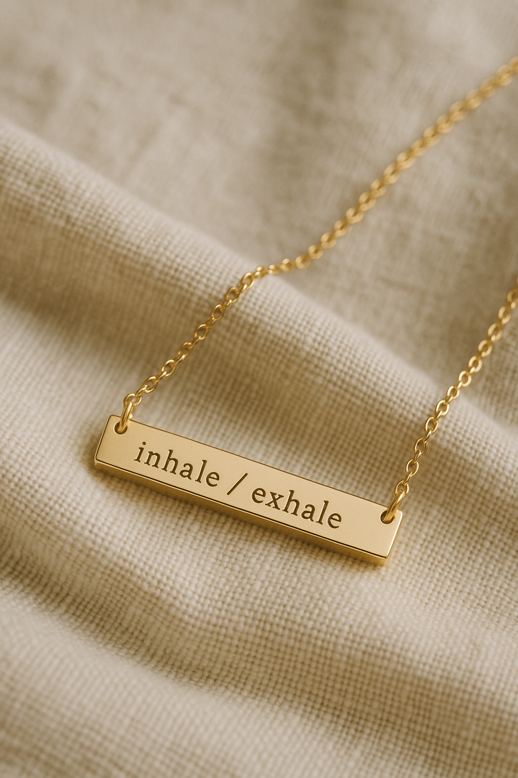 Horizontal Bar Necklace (no heart)